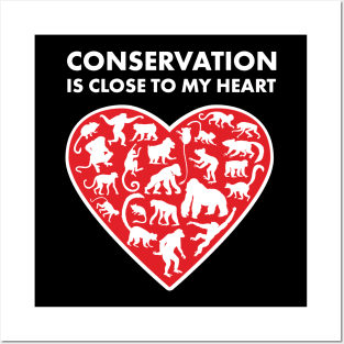 Primates Conservation Heart Posters and Art